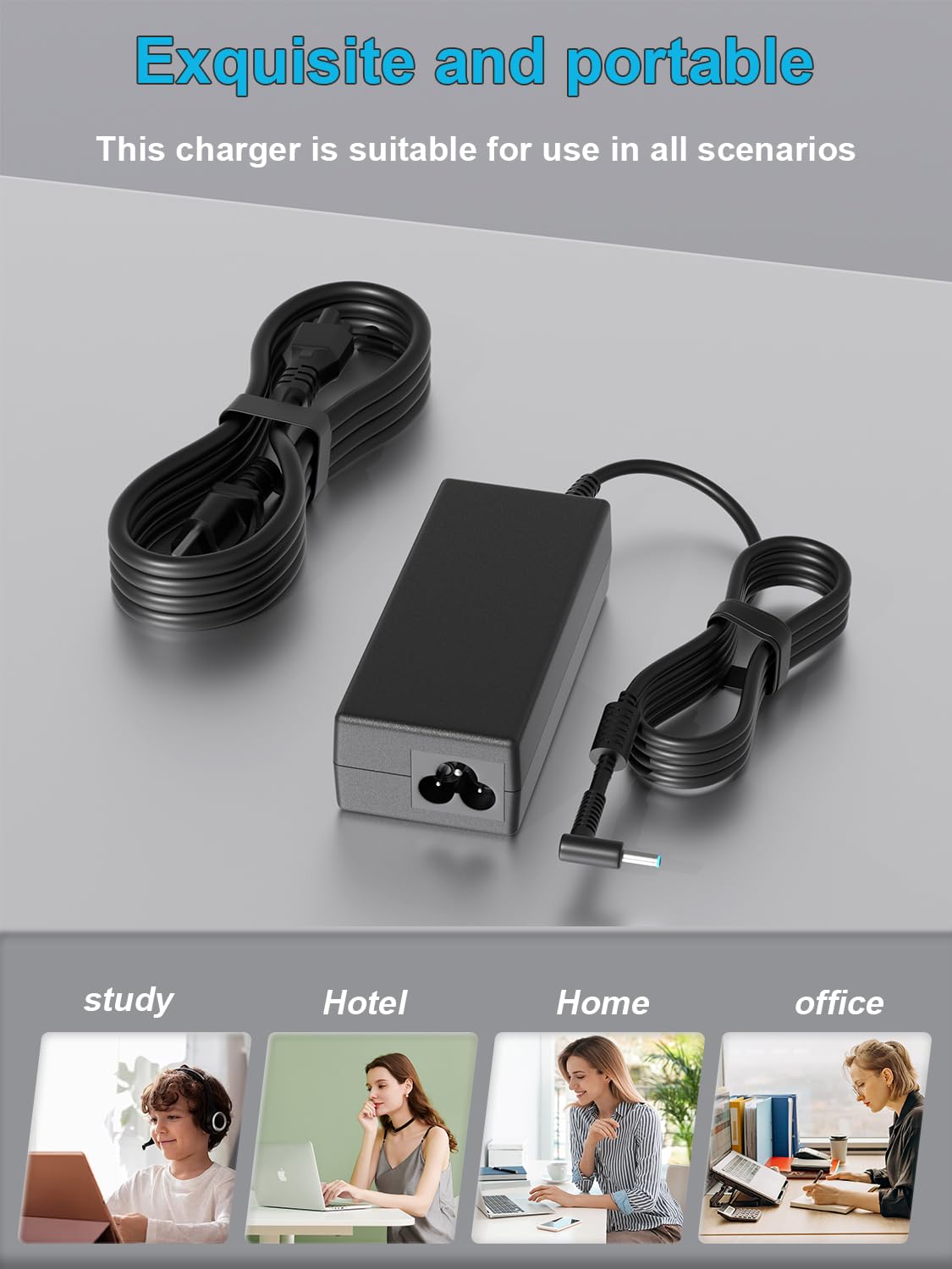 HSXIRQA adapter packed in a laptop bag in a travel scene highlighting portability and protection