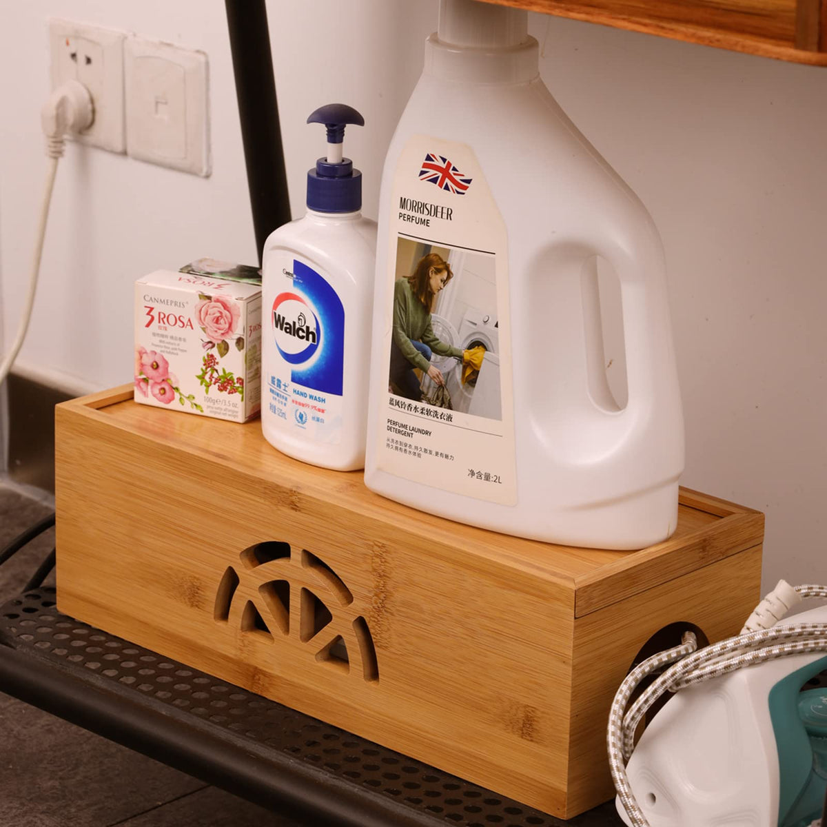 HTB safety-focused cable box for kids and pets keeps cords out of reach
