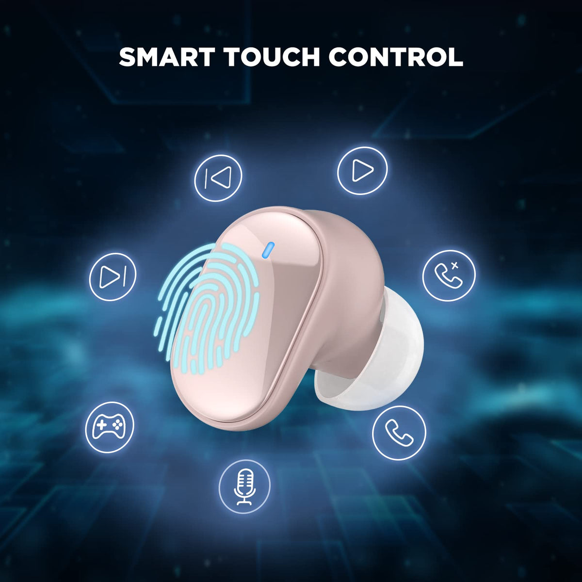 HTC Earbuds 7 pink touch controls ready for music and calls