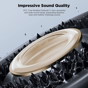 HTC Wireless Earbuds ergonomic design with multiple tips for secure fit.