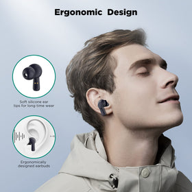 HTC Wireless Earbuds waterproof design suitable for rain and workouts.