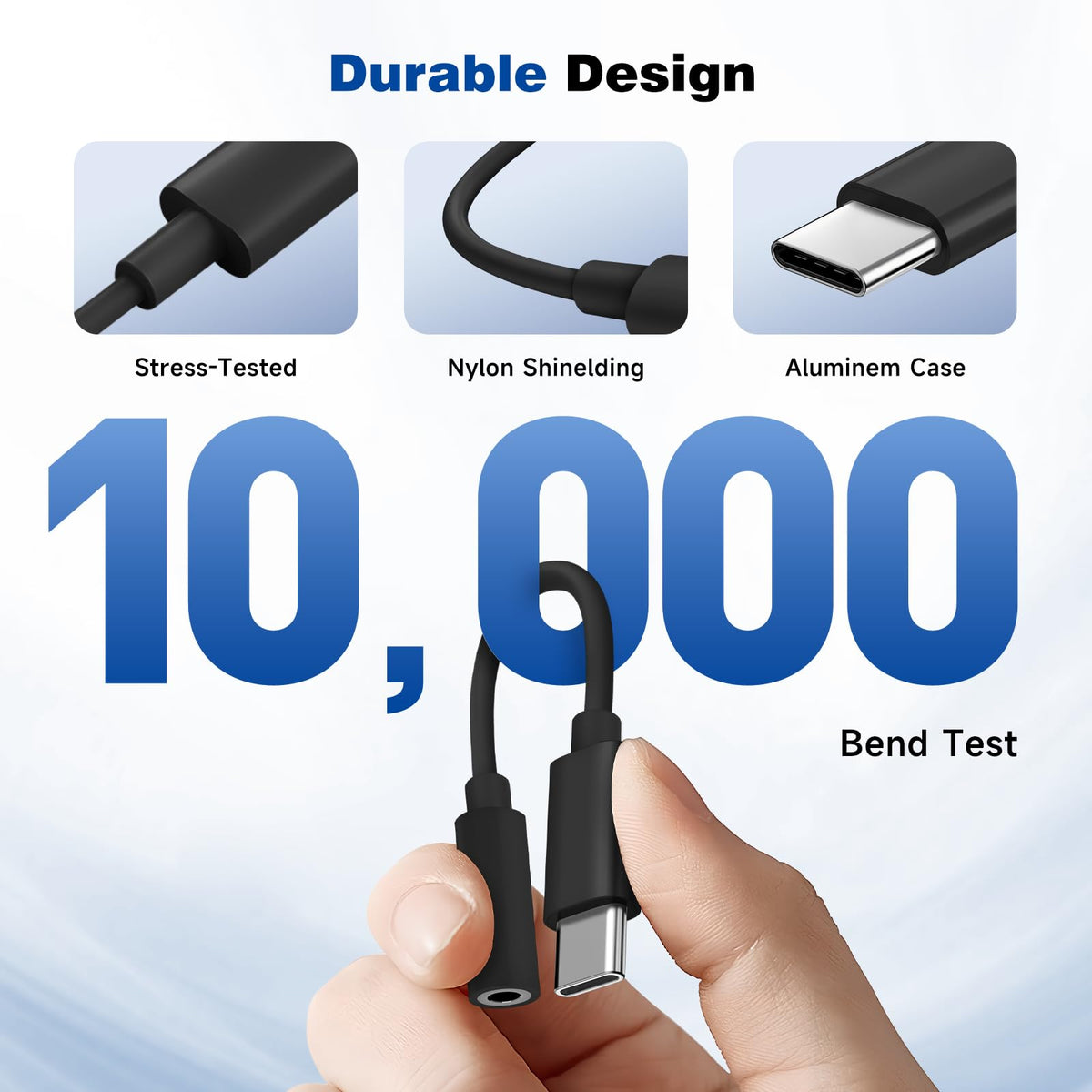 Htrenc durable aluminum alloy housing protects the adapter.