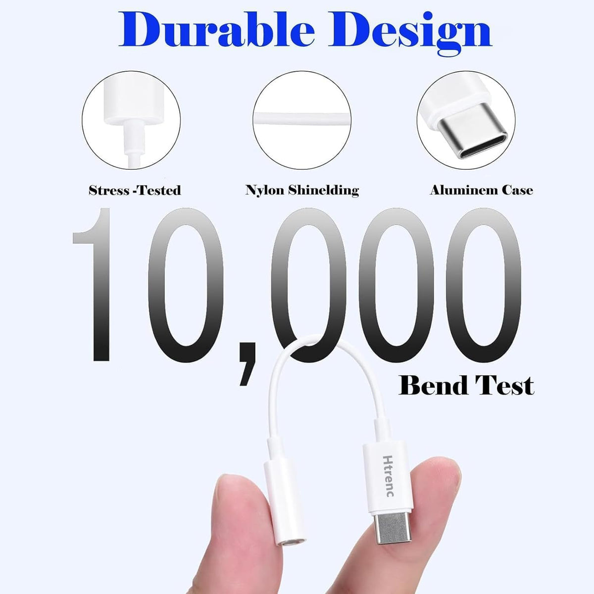 Htrenc multi-function dongle shows inline mic and control features for calls