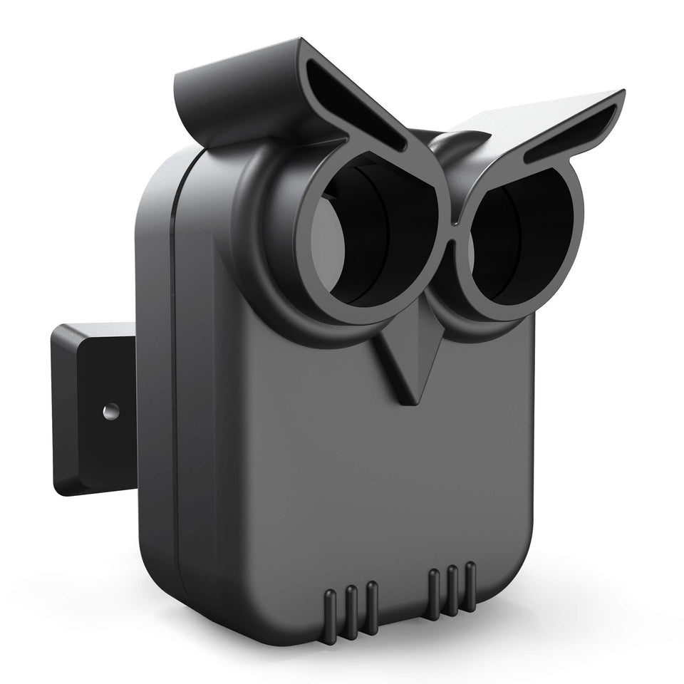 HTZSAFE Driveway Sensor motion detector outdoors detects people, vehicles, and large animals for property monitoring.
