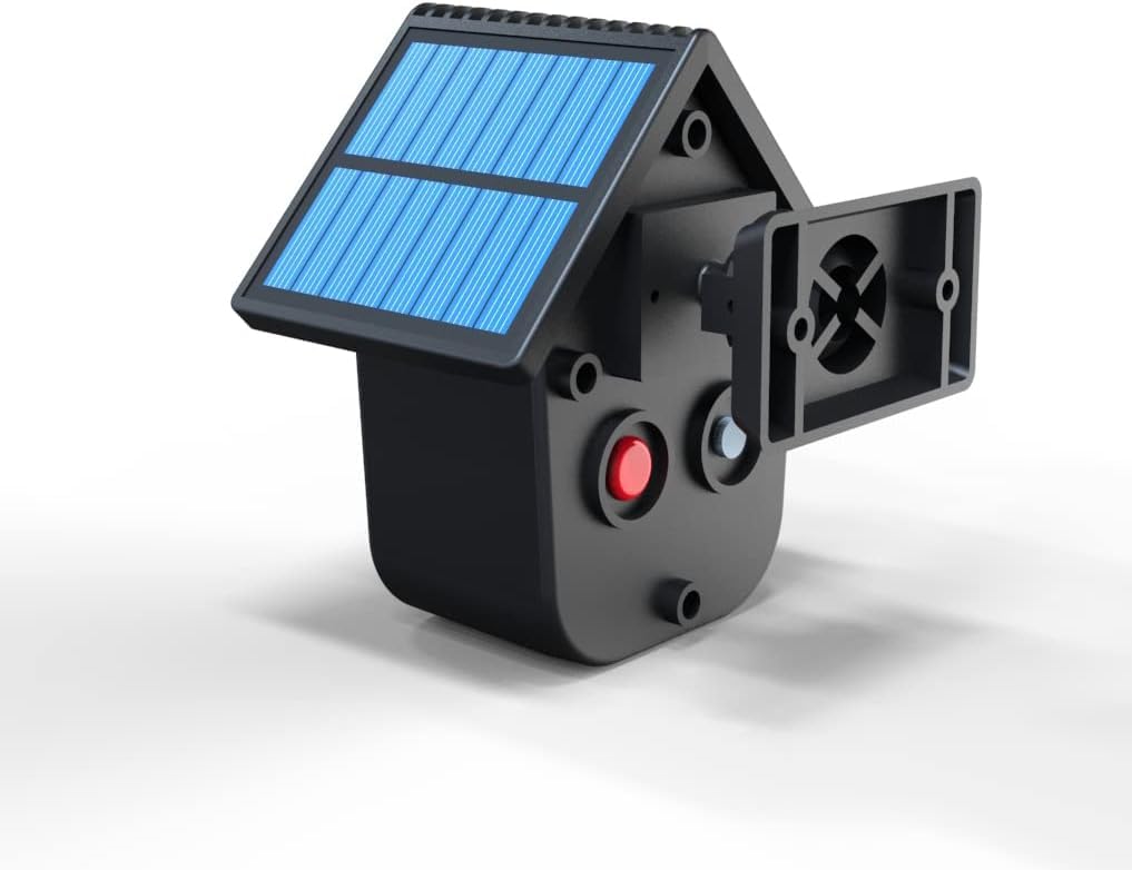 HTZSAFE sensor held in hand showing size and easy-install benefit for outdoor placement
