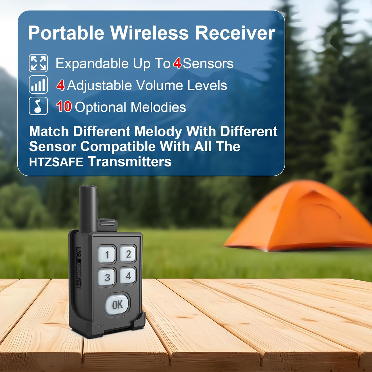 HTZSAFE next to smartphone for scale showing compact travel-friendly size