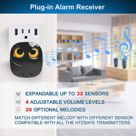 HTZSAFE weatherproof motion sensor suitable for year-round outdoor use.