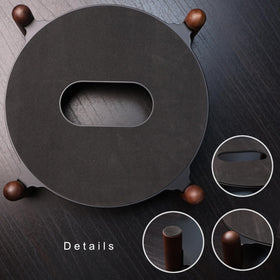 H Huaberich Black Walnut Sub Mini stand, damping foam at contact points reduces resonance.