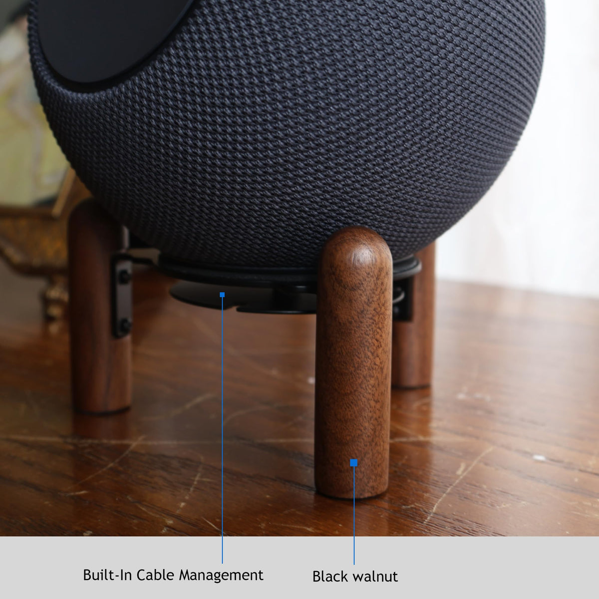 H Huaberich desk stand screws enable quick, secure mounting of Echo Studio.