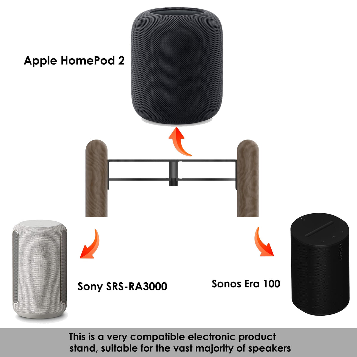 H Huaberich desk wood stand cable management – hidden cords for a cleaner workspace.