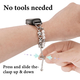 Huadea beaded bracelet for Fitbit Inspire 2 band — seamless style upgrade.