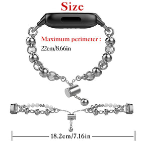 Huadea beaded bracelet compatible with Inspire bands — versatile fashion accessory.