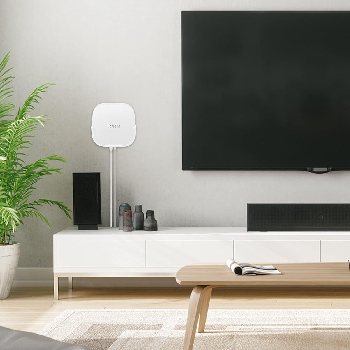 Ideal for home or office configurations with a clean, accessible mount for the eero Pro 6E.