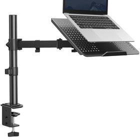 HUANUO front view showing laptop tray and arm, saves desk space