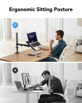 HUANUO VESA plate with monitor attached, supports 15"–32" displays