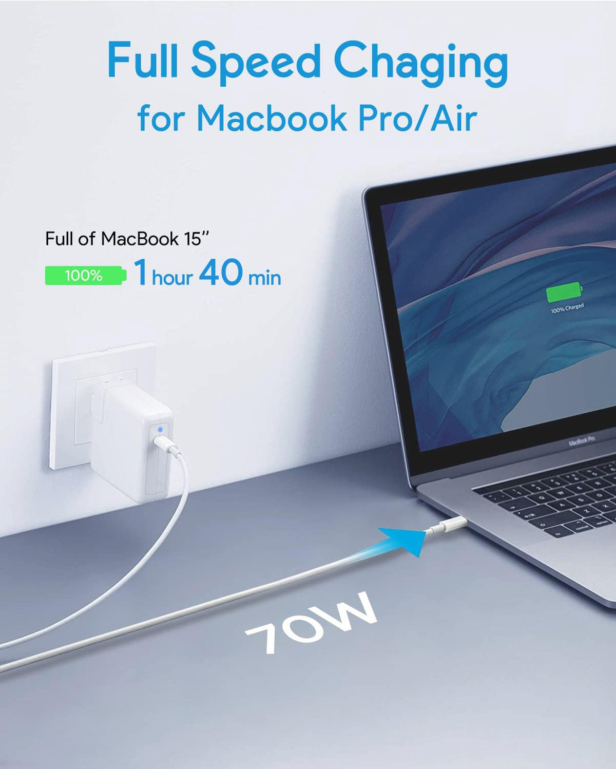 HuanXiLu compact charger design fits easily in a bag or desk setup