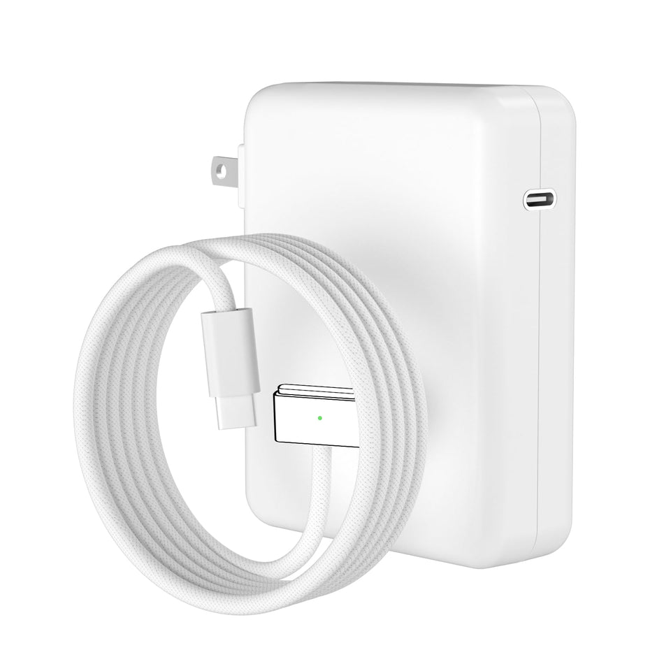 HuanXiLu charger front view showing compact cube design and plug benefit