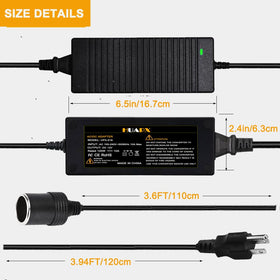 HUAPX car cigarette lighter socket adapter in use for easy plug-and-play charging.
