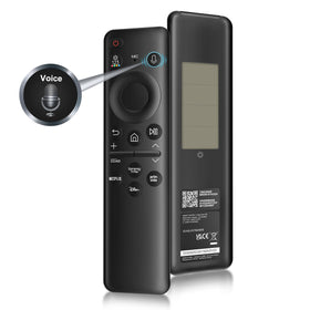 HUAYU BN59-01432A solar remote front view showing rechargeable design for Samsung TVs