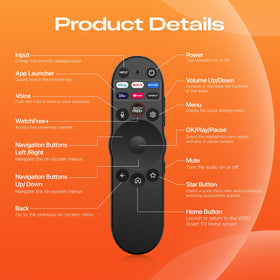 HUAYU compatible models diagram note for Vizio remotes replacement