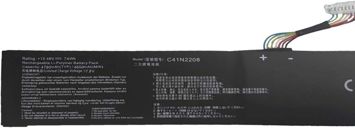 Hubei close-up of battery connector showing exact fit for Asus handheld installation benefit