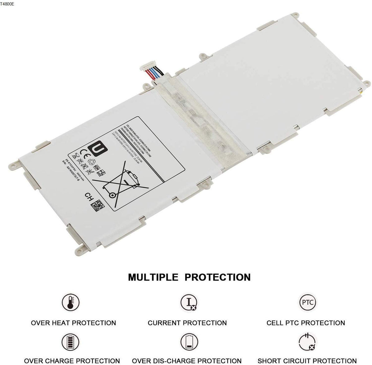 Hubei compatibility chart for Galaxy Tab 4 10.1 models and battery fit.