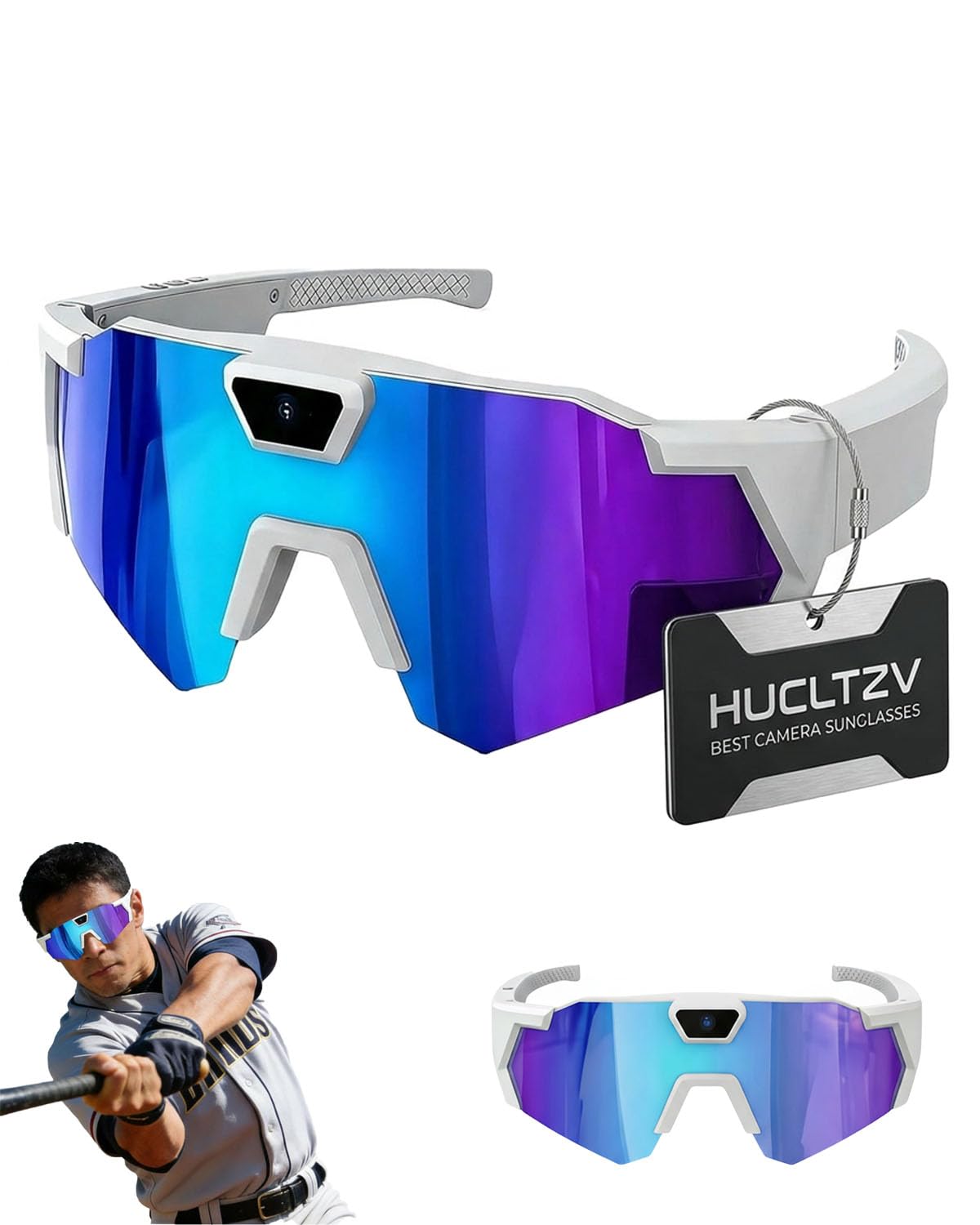 HUCLTZV POV glasses 4K baseball recording for immersive action footage.