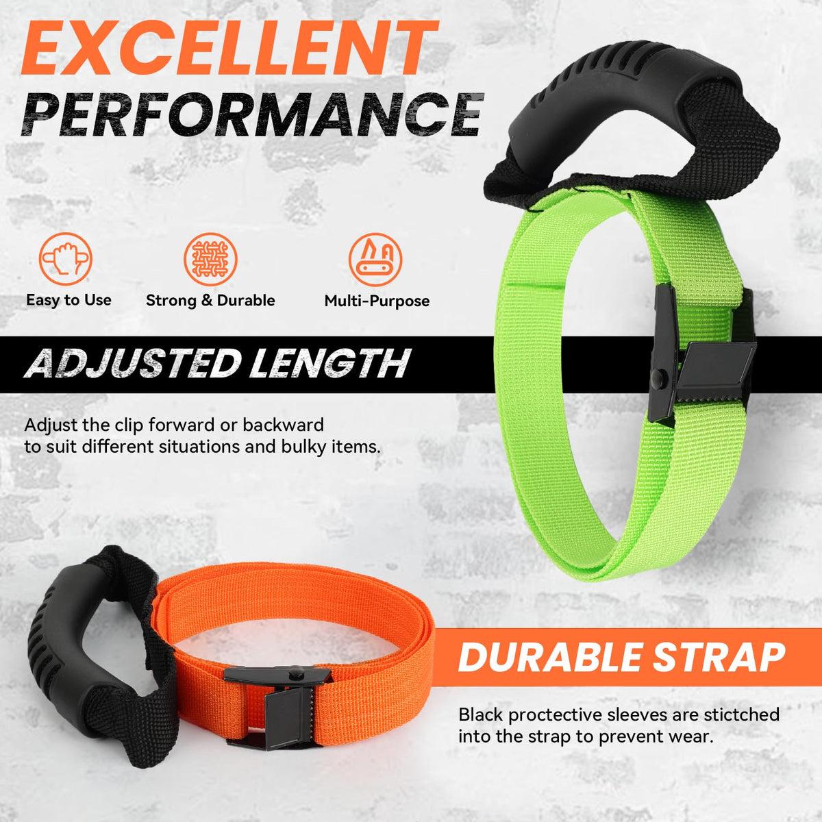 HUDLL straps organizing hoses in a garage offering neat, space-saving storage