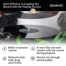 Slate-black Hudson Hi-Fi mat aesthetic complements modern hi-fi setups