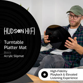 Mat with label recess ensuring records sit evenly on the platter