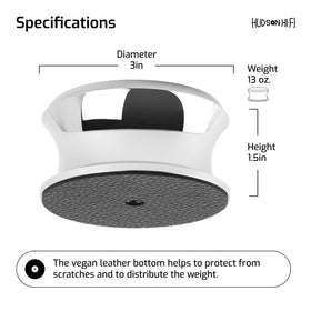 Hudson Hi‑Fi size comparison with ruler showing compact dimensions for wide compatibility