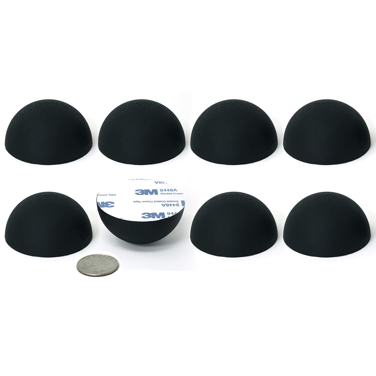Hudson Hi-Fi silicone isolation feet beneath turntable for vibration reduction and stability.