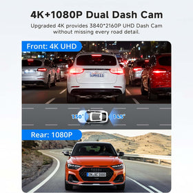 Hufdic rear camera mounted on windshield capturing traffic behind benefit