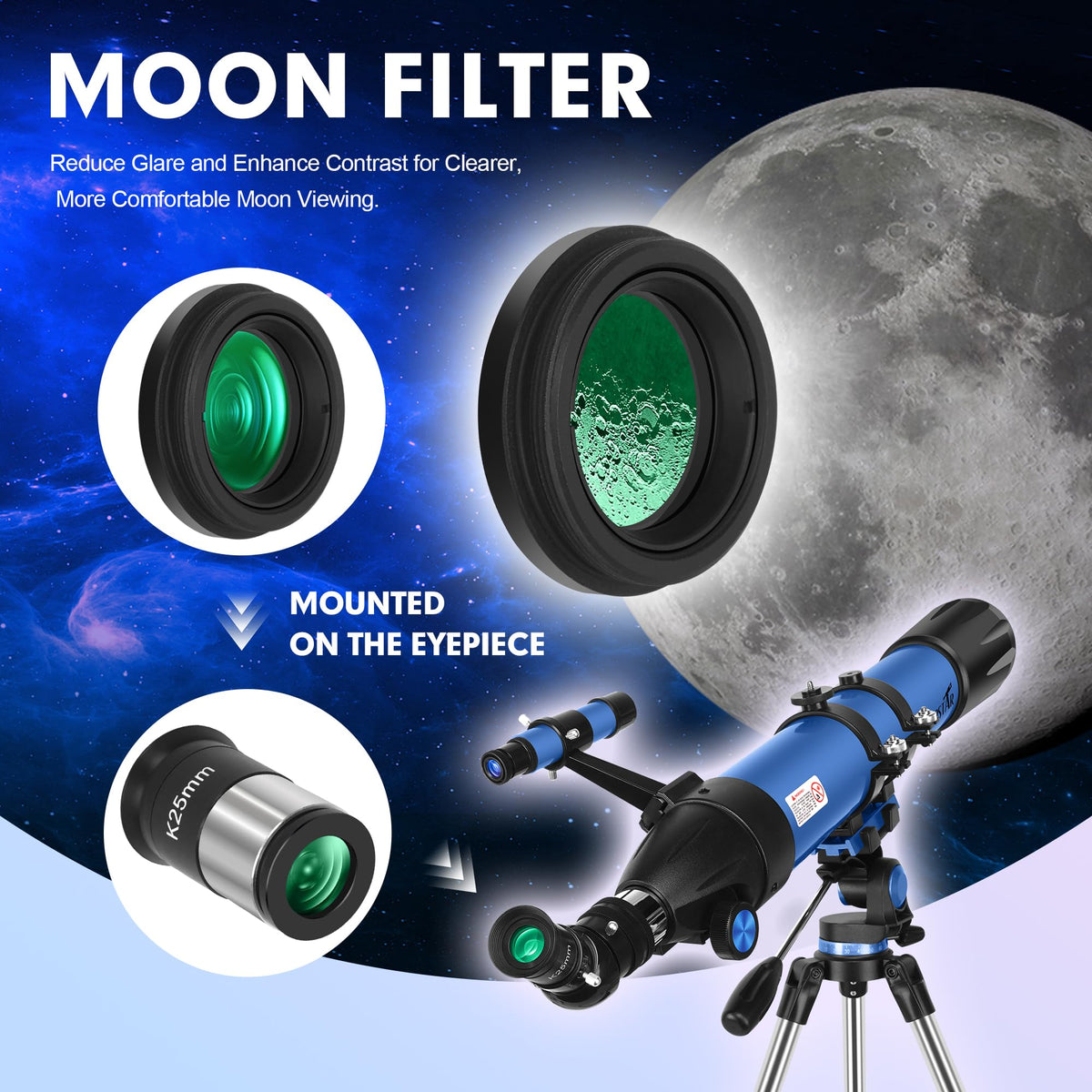 HUGERSTAR telescope accessory tray travel bag enables easy setup