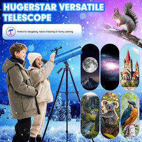 HUGERSTAR backpack-ready telescope kit for travel