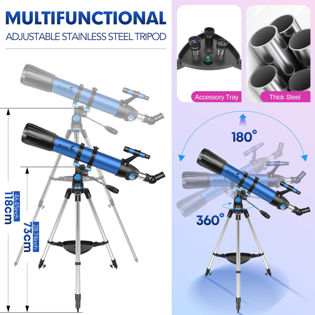HUGERSTAR telescope phone adapter allows capturing and sharing celestial moments