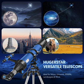HUGERSTAR telescope quick assembly for beginners saves time