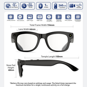 Hugur glasses with EIS stabilization for smooth video
