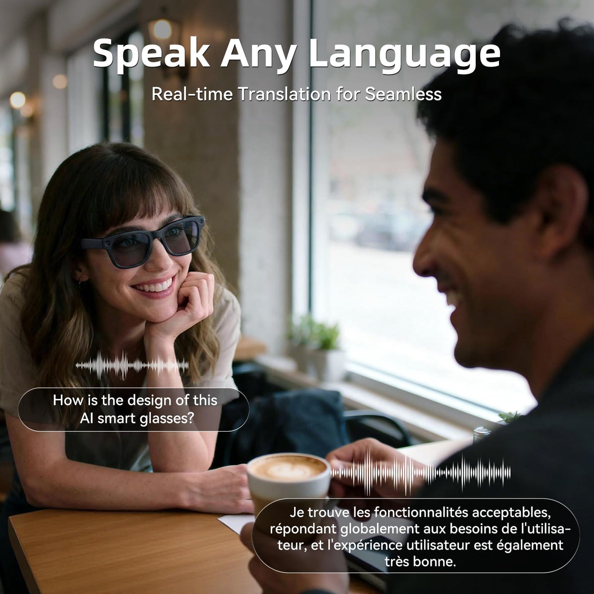 Hugur AI Smart Glasses open-ear audio for ambient awareness.