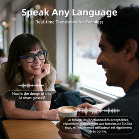 Hugur open-ear audio glasses for hands-free calls and music