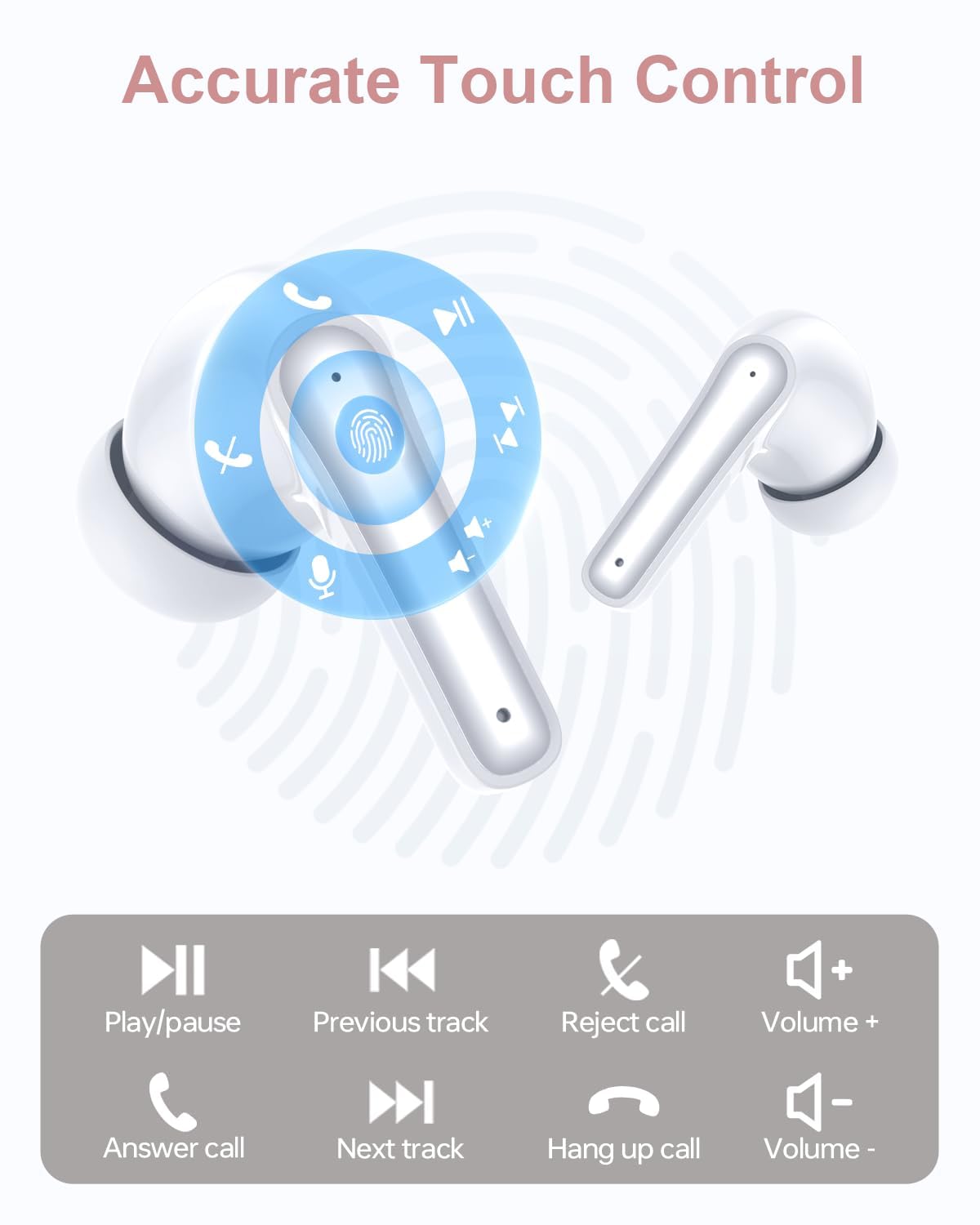 HUIFU T12 lightweight ergonomic earbuds designed for all day wear