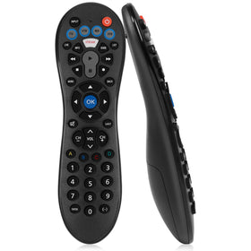 Hujidar universal remote battery compartment showing easy power access for quick setup