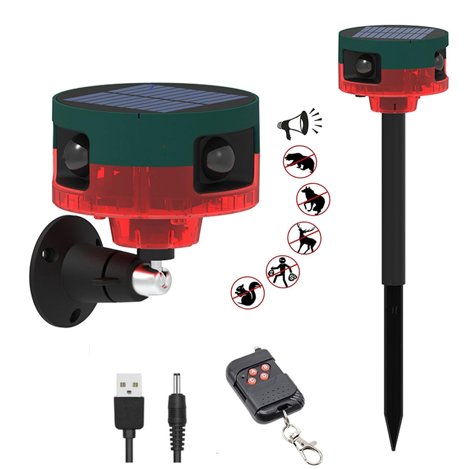 HULPPRE solar outdoor motion sensor alarm with three sensors on the fence