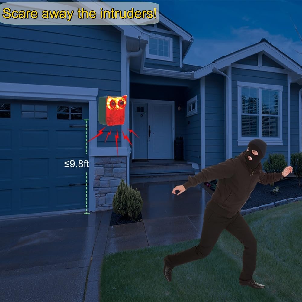 Night illumination by HULPPRE with red and blue lights during motion