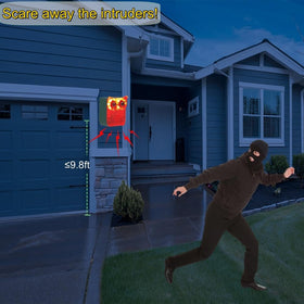 Night illumination by HULPPRE with red and blue lights during motion