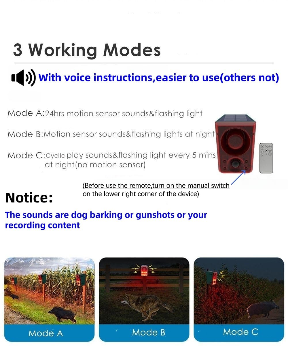 HULPPRE solar outdoor motion sensor alarm night operation