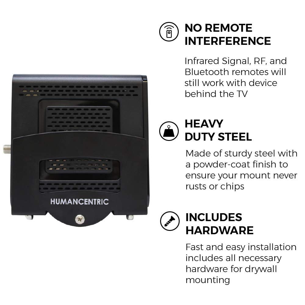 HumanCentric Cable Box and Modem Mount adjustable range fits various devices
