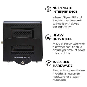 HumanCentric Cable Box and Modem Mount adjustable range fits various devices