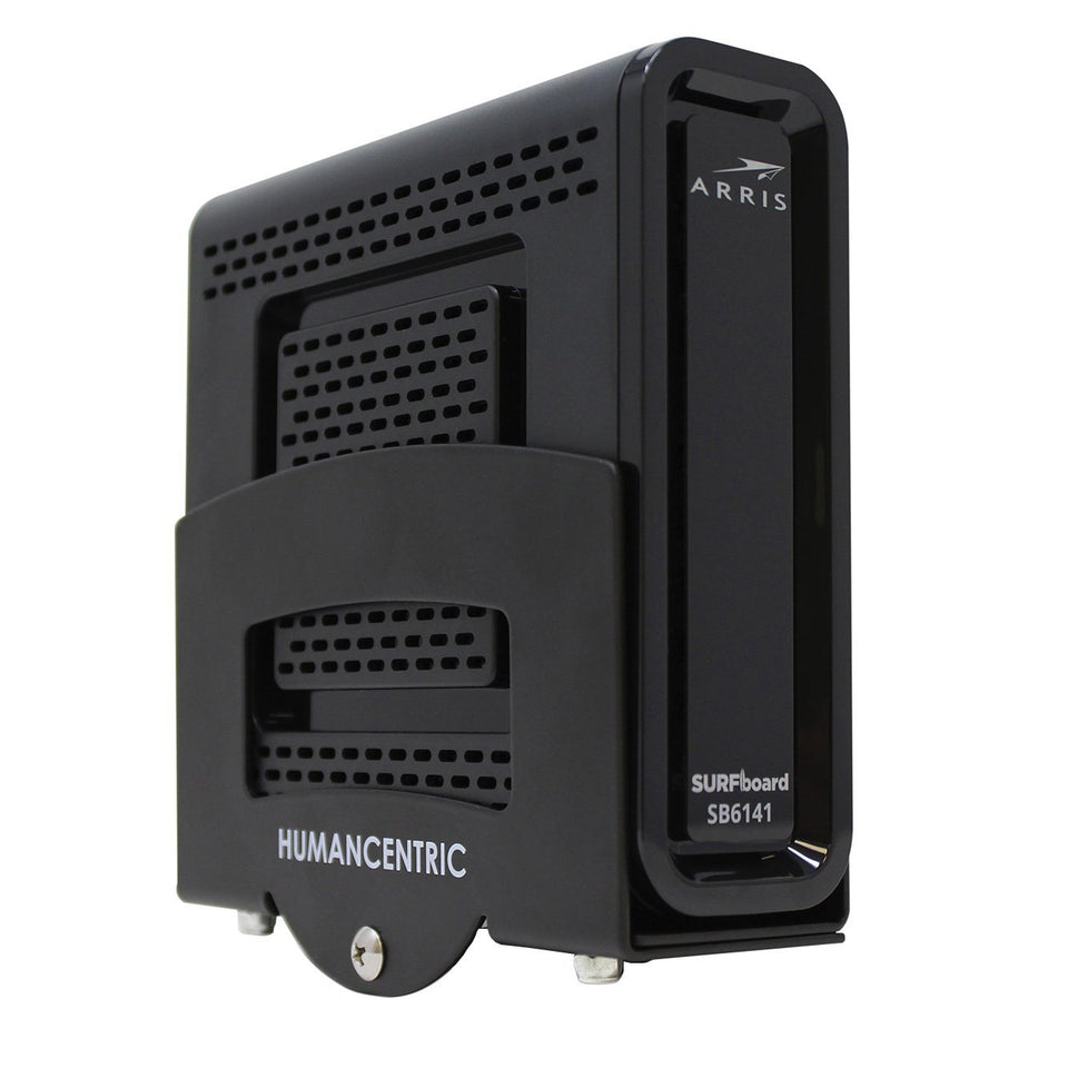 HumanCentric Cable Box and Modem Mount front view keeps devices accessible and cables tidy