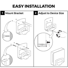 HumanCentric Cable Box and Modem Mount included hardware for quick installation